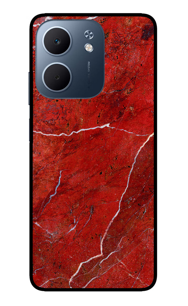 Red Marble Design Oppo A5x 5G Glass Case Back Cover by Casekaro