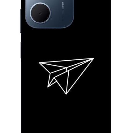 Paper Plane White Oppo A5x 5G Glass Case Back Cover by Casekaro