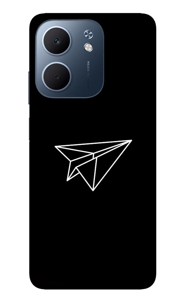 Paper Plane White Oppo A5x 5G Glass Case Back Cover by Casekaro