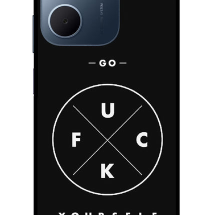 Go Fuck Yourself Oppo A5x 5G Glass Case Back Cover by Casekaro