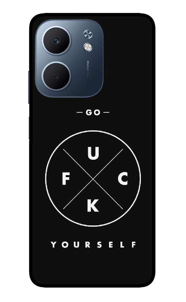 Go Fuck Yourself Oppo A5x 5G Glass Case Back Cover by Casekaro