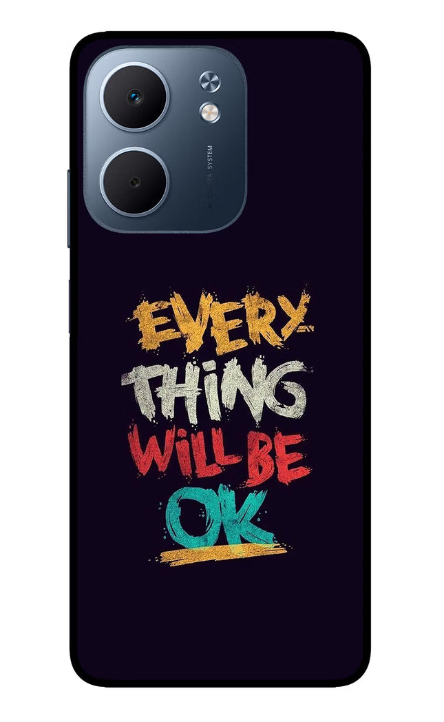 Everything Will Be Ok Oppo A5x 5G Glass Case Back Cover by Casekaro