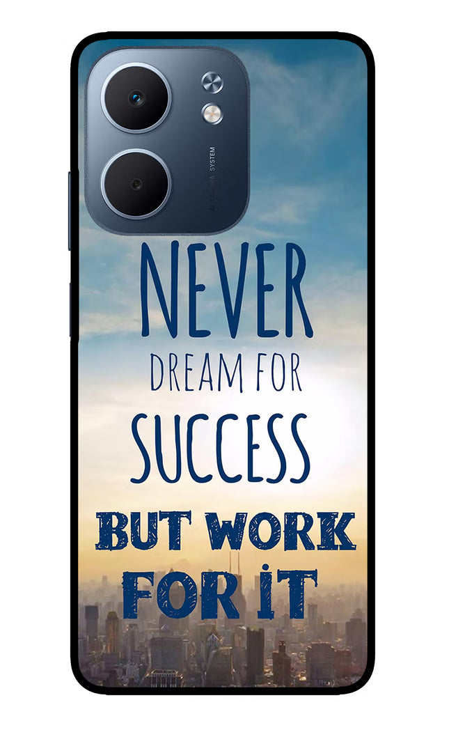 Never Dream For Success But Work For It Oppo A5x 5G Glass Case Back Cover by Casekaro