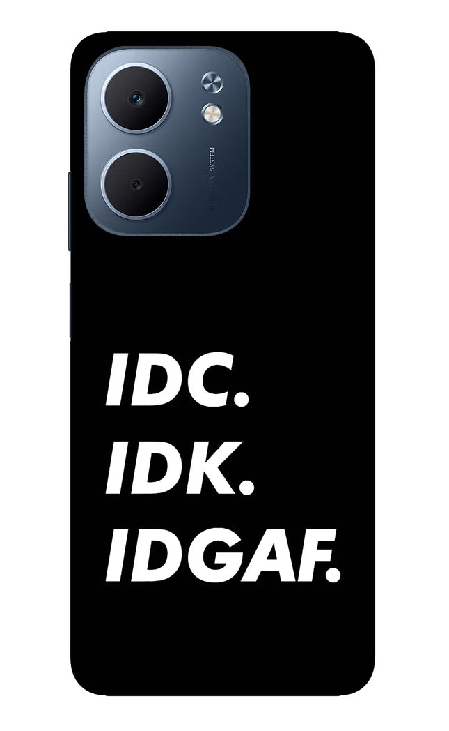 Idc Idk Idgaf Oppo A5x 5G Glass Case Back Cover by Casekaro