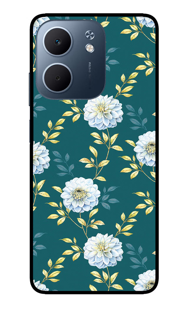 Flowers Oppo A5x 5G Glass Case Back Cover by Casekaro
