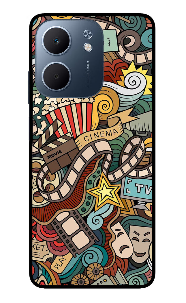 Cinema Abstract Oppo A5x 5G Glass Case Back Cover by Casekaro