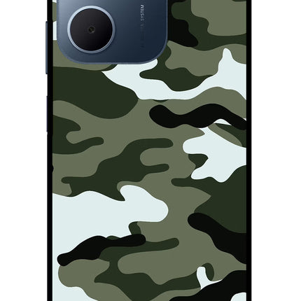 Camouflage Oppo A5x 5G Glass Case Back Cover by Casekaro