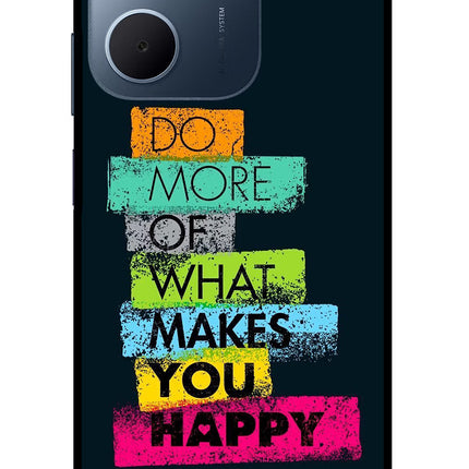 Do More Of What Makes You Happy Oppo A5x 5G Glass Case Back Cover by Casekaro