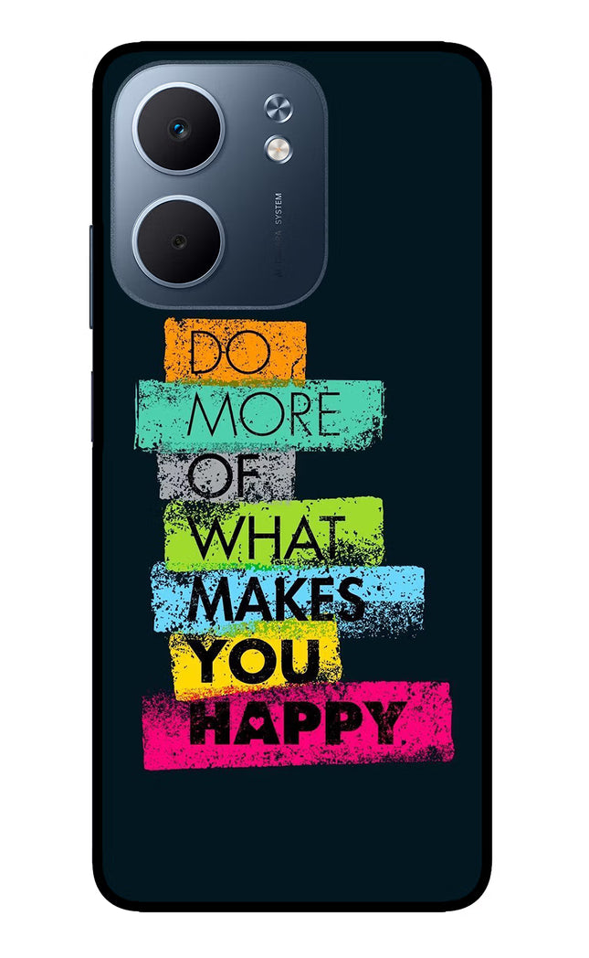 Do More Of What Makes You Happy Oppo A5x 5G Glass Case Back Cover by Casekaro