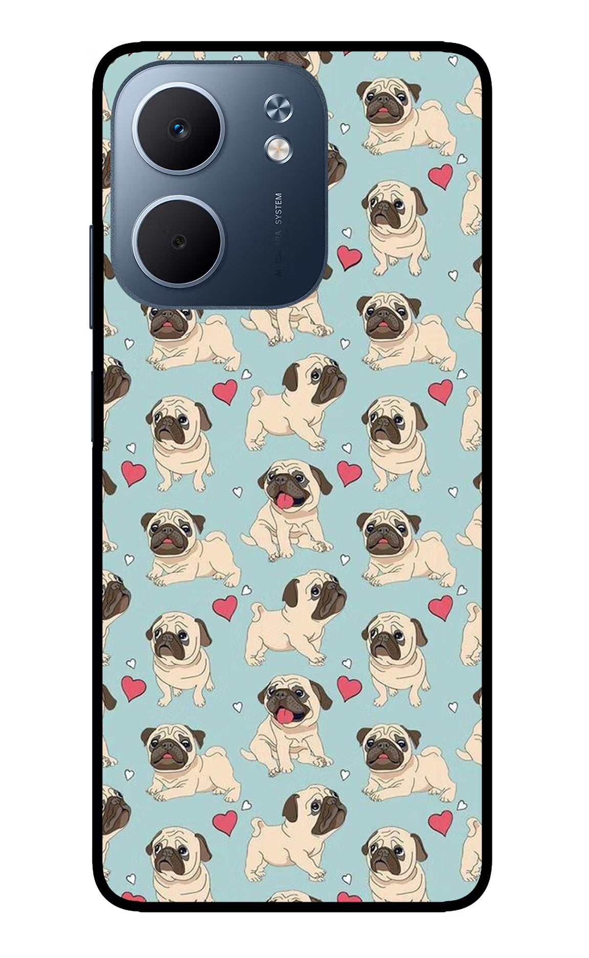 Pug Dog Oppo A5x 5G Glass Case Back Cover by Casekaro