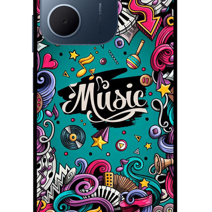 Music Graffiti Oppo A5x 5G Glass Case