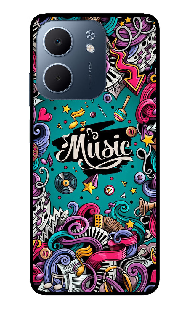 Music Graffiti Oppo A5x 5G Glass Case