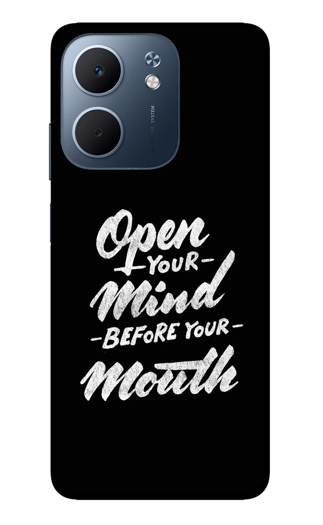 Open Your Mind Before Your Mouth Oppo A5x 5G Glass Case