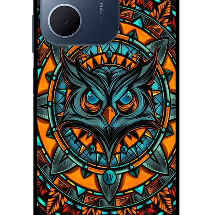 Angry Owl Art Oppo A5x 5G Glass Case