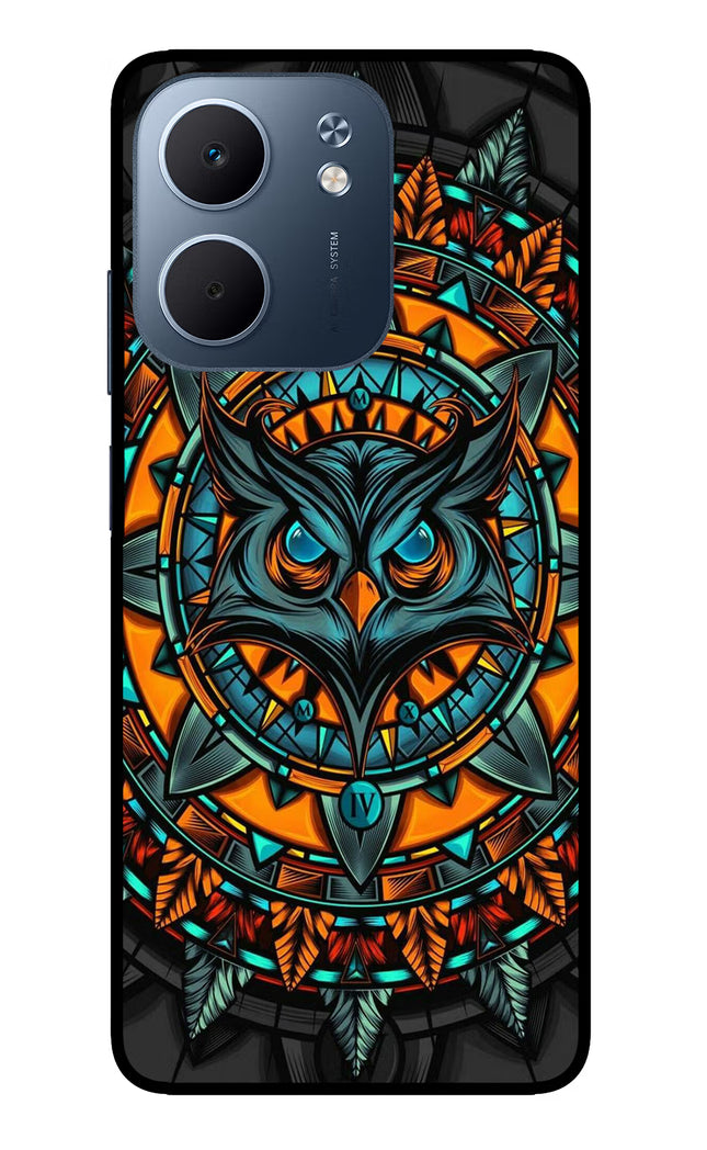 Angry Owl Art Oppo A5x 5G Glass Case Back Cover by Casekaro