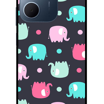 Elephants Oppo A5x 5G Glass Case Back Cover by Casekaro