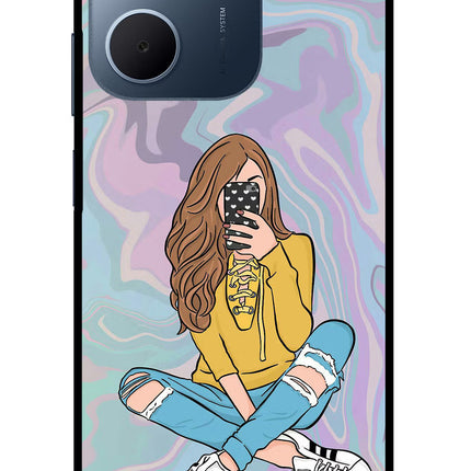 Selfie Girl Oppo A5x 5G Glass Case