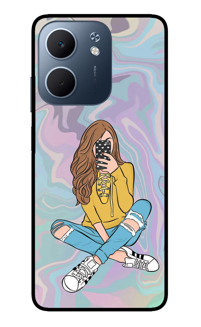 Selfie Girl Oppo A5x 5G Glass Case