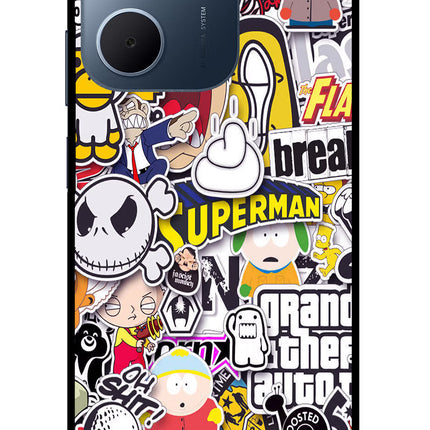 Sticker Bomb Oppo A5x 5G Glass Case