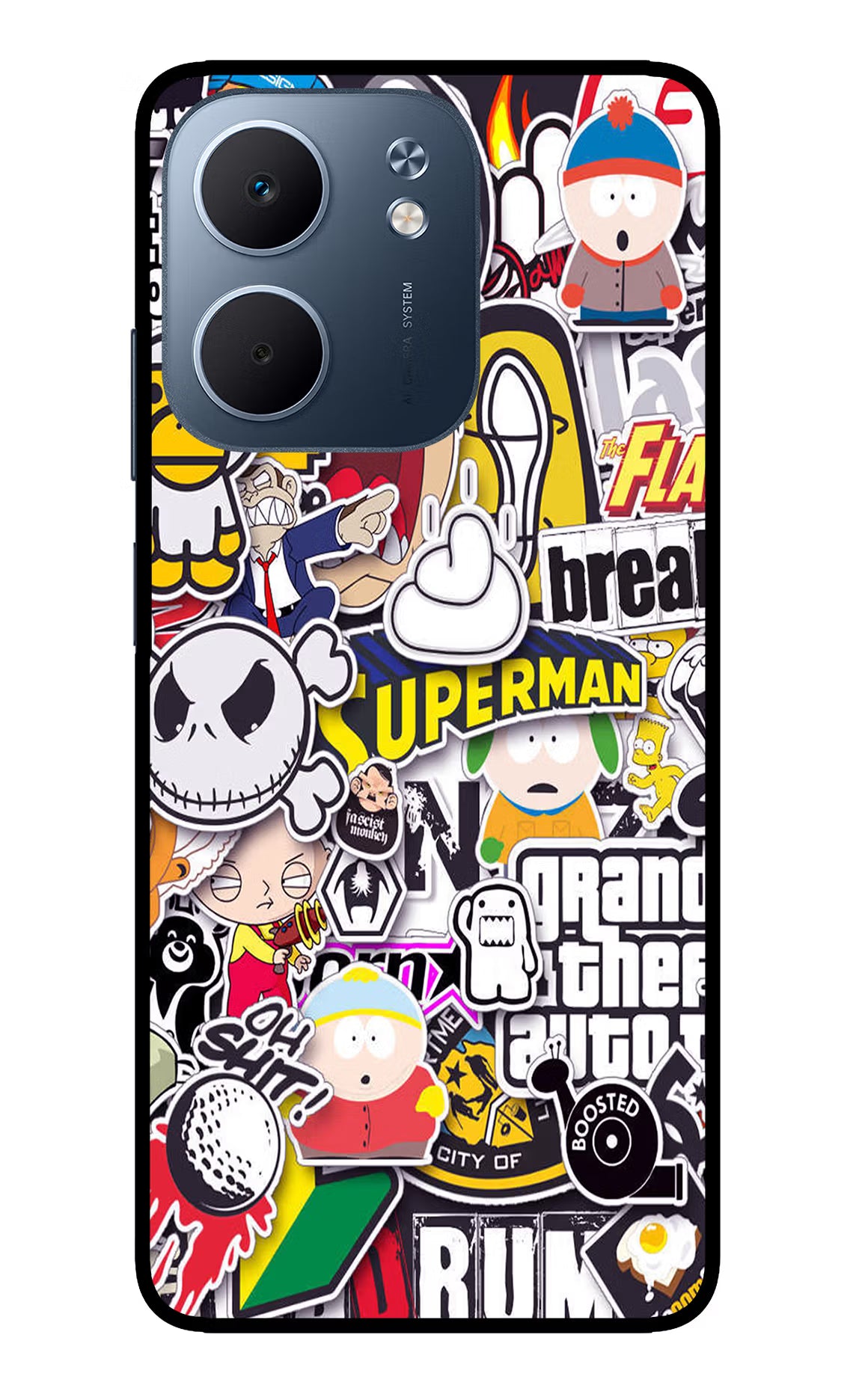 Sticker Bomb Oppo A5x 5G Glass Case