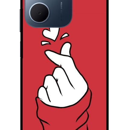 Korean Love Sign Oppo A5x 5G Glass Case