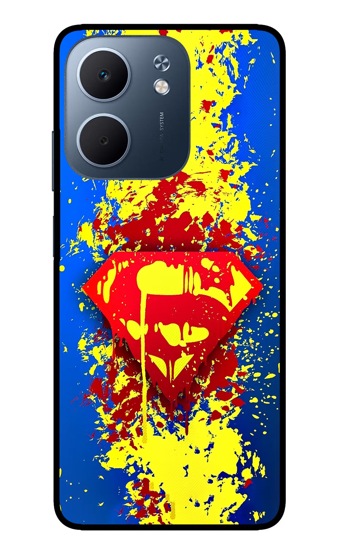 Superman logo Oppo A5x 5G Glass Case Back Cover by Casekaro