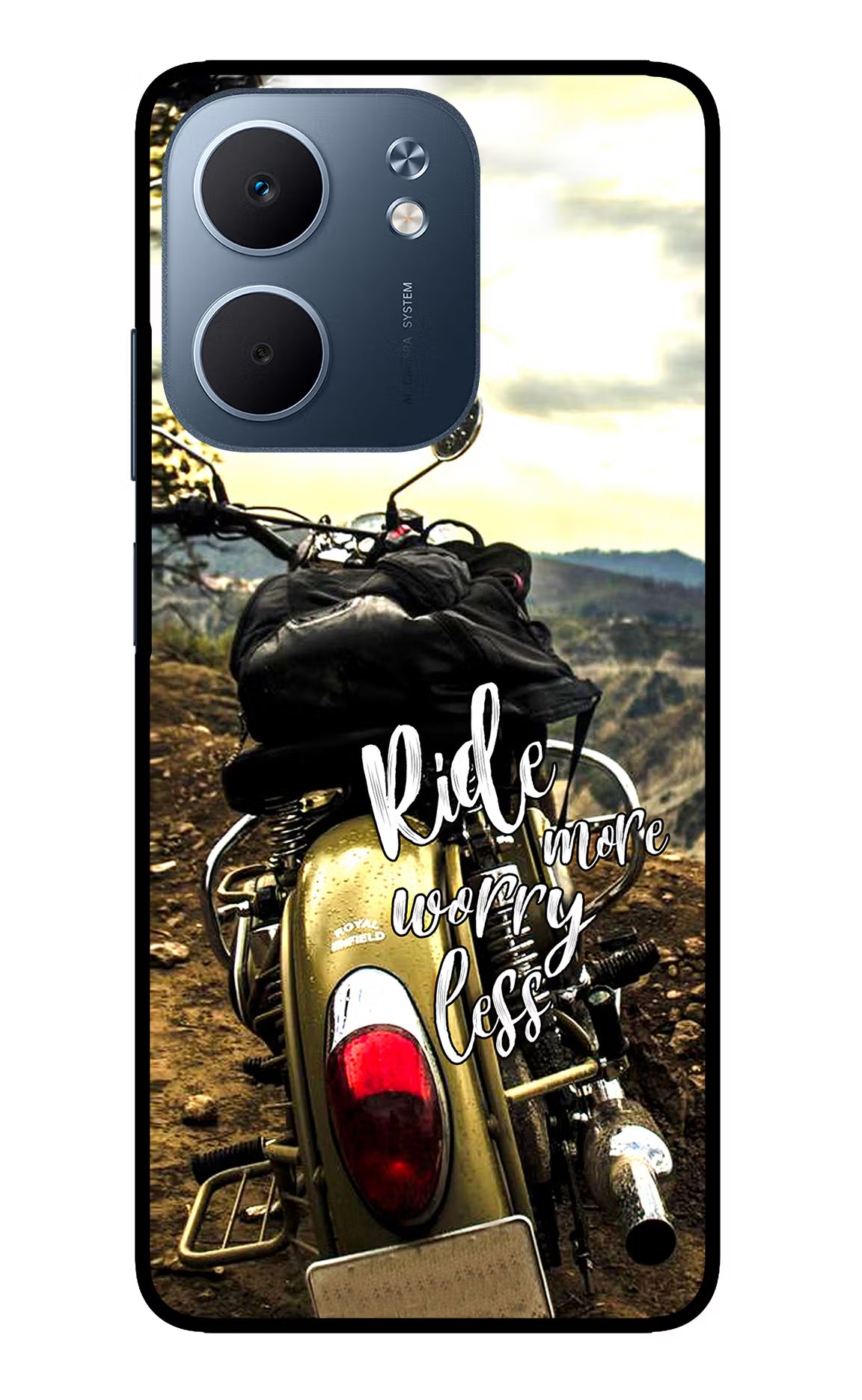Ride More Worry Less Oppo A5x 5G Glass Case