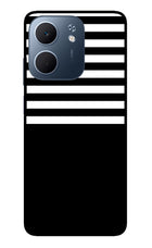 Black and White Print Oppo A5x 5G Glass Case