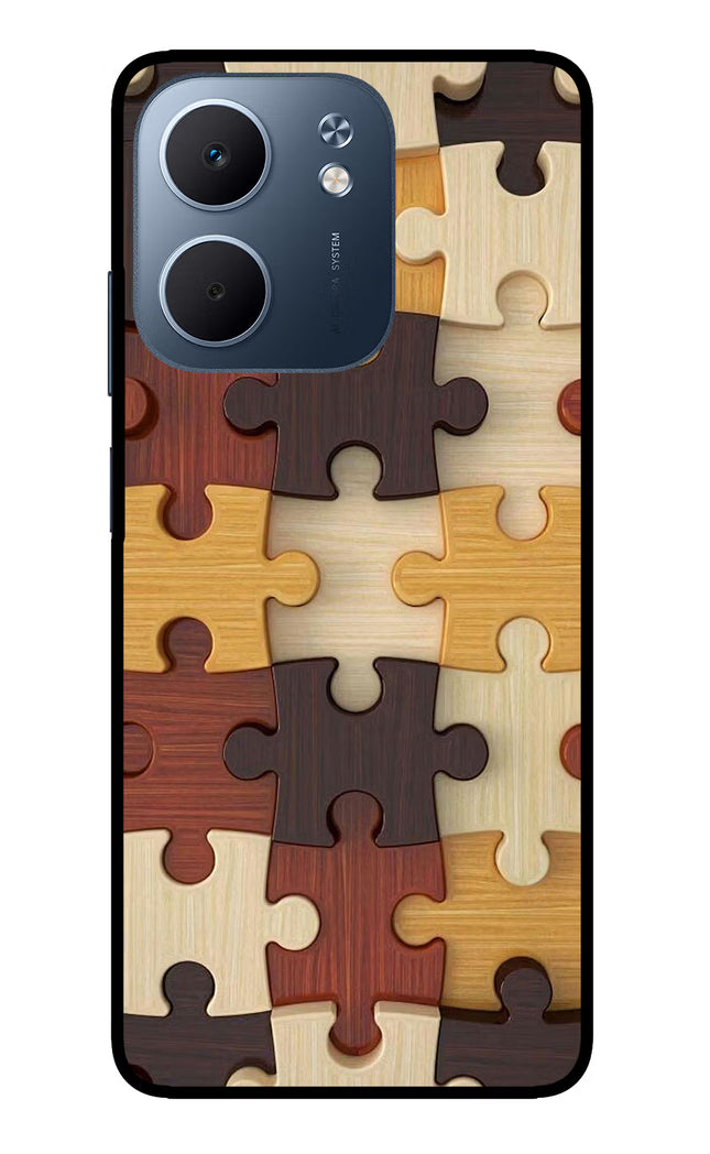 Wooden Puzzle Oppo A5x 5G Glass Case