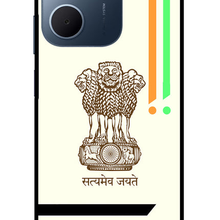 Satyamev Jayate Brown Logo Oppo A5x 5G Glass Case