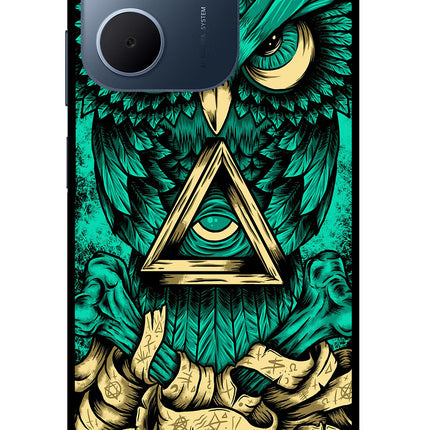 Green Owl Oppo A5x 5G Glass Case