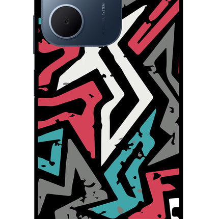 Geometric Graffiti Oppo A5x 5G Glass Case