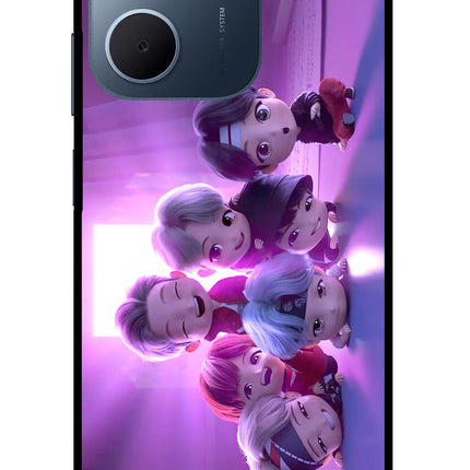 BTS Chibi Oppo A5x 5G Glass Case