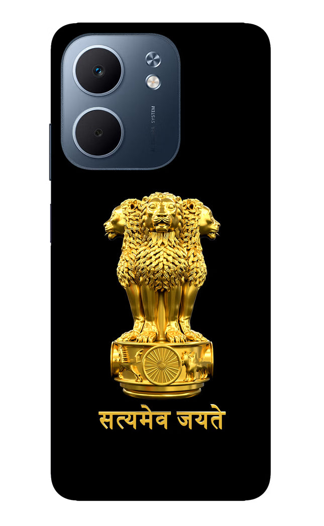 Satyamev Jayate Golden Oppo A5x 5G Glass Case