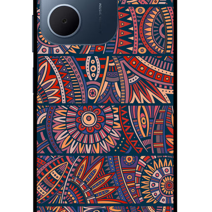 African Culture Design Oppo A5x 5G Glass Case