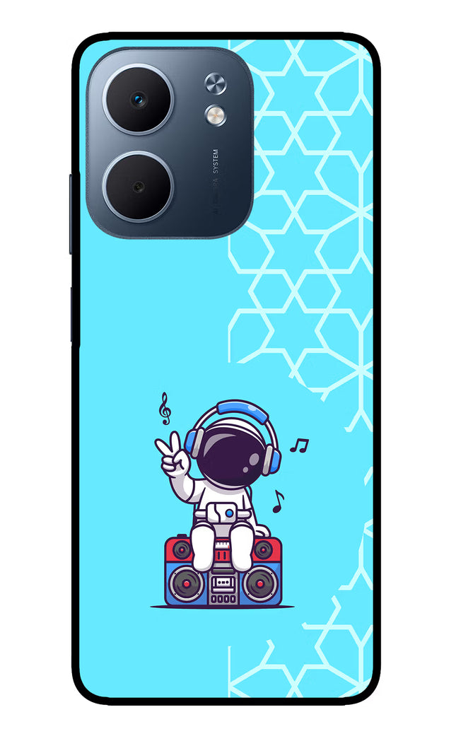 Cute Astronaut Chilling Oppo A5x 5G Glass Case