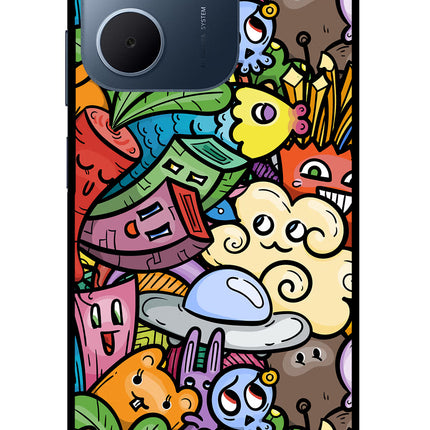 Veggie Doodle Oppo A5x 5G Glass Case