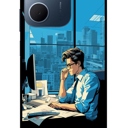 Focused Hustler (AI Generated) Oppo A5x 5G Glass Case