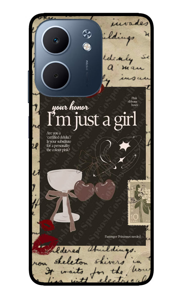 I am just a girl Oppo A5x 5G Glass Case