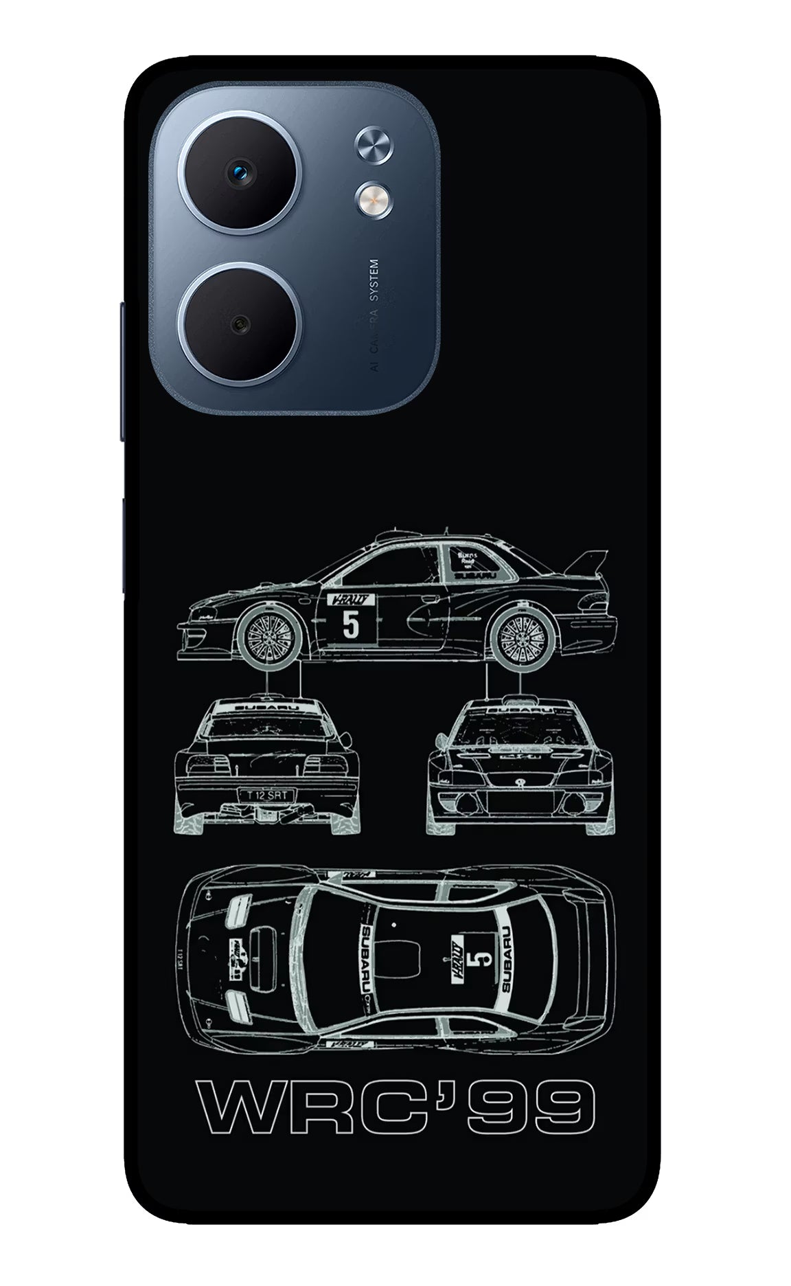 WRC'99 Oppo A5x 5G Glass Case Back Cover by Casekaro