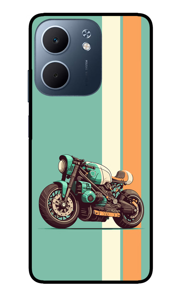 Striped Moto Drift Oppo A5x 5G Glass Case