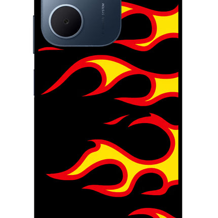 Side Sweep Flames Oppo A5x 5G Glass Case