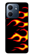 Side Sweep Flames Oppo A5x 5G Glass Case