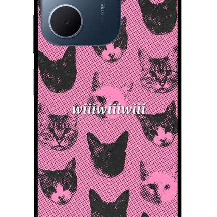 Pink Cats Oppo A5x 5G Glass Case