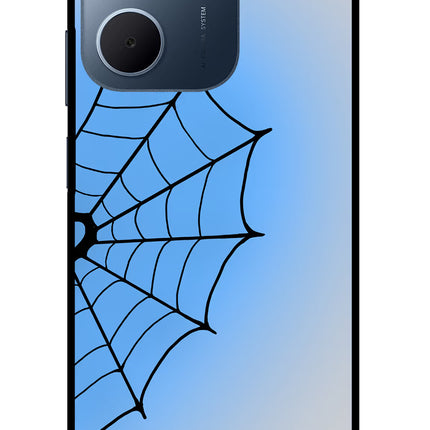 Blue Web Oppo A5x 5G Glass Case Back Cover by Casekaro