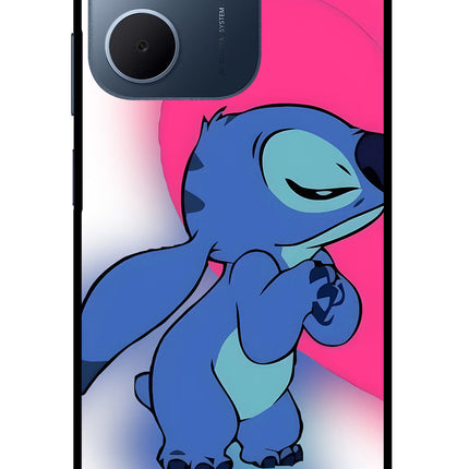Stitch Hug Oppo A5x 5G Glass Case Back Cover by Casekaro