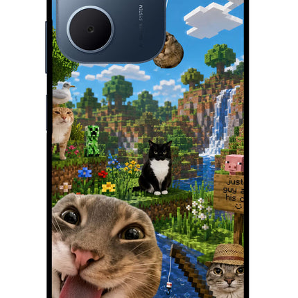 Minecraft Cat Chaos Oppo A5x 5G Glass Case