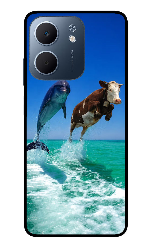 Dolphin vs Cow Oppo A5x 5G Glass Case