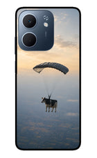Skydiving Cow Oppo A5x 5G Glass Case