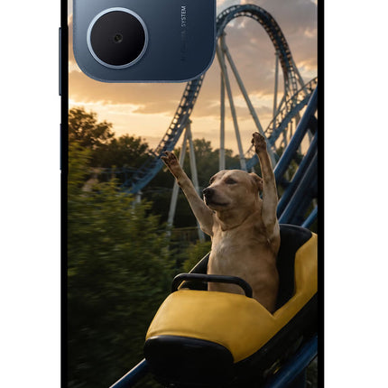 Rollercoaster Dog Oppo A5x 5G Glass Case